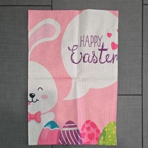 Pink Easter Bunny Garden Flag